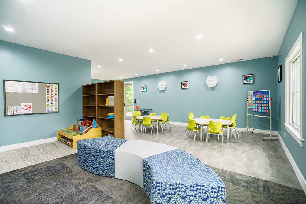 SPOT ABA classroom with seating and tables